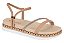 Sandalia Beira Rio Flat Calce Facil Tira Com Strass Nude - Imagem 1