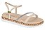Sandalia Beira Rio Flat Calce Facil Tira Com Strass Creme - Imagem 1