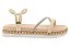 Sandalia Beira Rio Flat Calce Facil Tira Com Strass Creme - Imagem 2