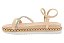 Sandalia Beira Rio Flat Calce Facil Tira Com Strass Creme - Imagem 5