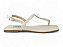 Sandália Rasteira Littz Com Strass Fivela Off White - Imagem 2