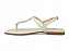 Sandália Rasteira Littz Com Strass Fivela Off White - Imagem 3
