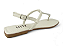 Sandália Rasteira Littz Com Strass Fivela Off White - Imagem 5