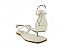 Sandália Rasteira Littz Com Strass Fivela Off White - Imagem 7