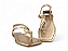 Sandália Rasteira Littz Com Strass Fivela Rose - Imagem 7
