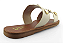 Rasteira Littz 2 Tiras Calce Facil Tachas Off White - Imagem 4