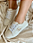 Tenis Casual Littz Com Cadarço Metalizado Tachas Off White - Imagem 2