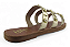 Rasteira Littz Calce Facil 3 Tiras Esfera Metalizada Ouro Light - Imagem 4