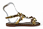 Sandalia Rasteira Littz Com Tiras Com Spike Metalizada Bronze Floter - Imagem 2