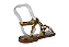 Sandalia Rasteira Littz Com Tiras Spike Metalizada Bronze Floter - Imagem 3