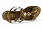 Sandalia Rasteira Littz Com Tiras Spike Metalizada Bronze Floter - Imagem 5