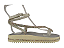 Papete Fivela Littz Tiras Strass Cobra Off White - Imagem 2