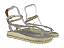 Papete Fivela Littz Tiras Strass Cobra Off White - Imagem 4