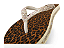 Chinelo Littz Estampa Onça Correia Solado Strass  Off White - Imagem 7