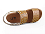Sandalia Flat Littz Com Fivela 2 Tiras Detalhe Dourado Carvalho - Imagem 6