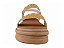 Sandalia Flat Littz Com Fivela 2 Tiras Com Detalhe Dourado Carvalho - Imagem 7