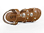 Sandalia Flat Littz Fivela Tiras Tachas Douradas Carvalho - Imagem 5