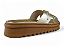 Tamanco Flat Littz Calce Facil Tiras Em X Com Tachas Ouro Light - Imagem 6