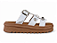 Tamanco Flat Littz Fivela Calce Facil Tira Com Tachas Off White - Imagem 2