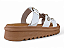 Tamanco Flat Littz Fivela Calce Facil Tira Com Tachas Off White - Imagem 3