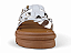 Tamanco Flat Littz Fivela Calce Facil Tira Com Tachas Off White - Imagem 6