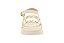 Tamanco Infantil Molekinha Confortavel Com Pedras Douradas Branco Off - Imagem 3