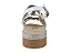 Sandalia Flat Littz Fivela Tiras Com Trança Tachas Douradas Off White - Imagem 8