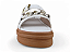 Tamanco Flat Littz Com Fivela Com Corrente Dourada Calce Facil Off White - Imagem 7