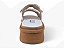 Tamanco Flat Littz Com Fivela Com Corrente Dourada Calce Facil Off White - Imagem 8