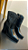Bota Texana Mega Boots Bordada Salto Bloco Preto - Imagem 2