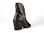 Bota Texana Mega Boots Bordada Salto Bloco Ziper Preto - Imagem 4