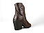 Bota Texana Mega Boots Bordada Salto Bloco Ziper Cafe - Imagem 4