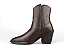 Bota Texana Mega Boots Bordada Salto Bloco Ziper Cafe - Imagem 5