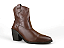 Bota Texana Mega Boots Bordada Salto Bloco Ziper Whisky - Imagem 1