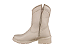 Bota Texana Fuffy Zíper Salto Bloco Branco Off - Imagem 4