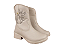 Bota Texana Fuffy Zíper Salto Bloco Branco Off - Imagem 8