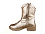 Bota Texana Fuffy Zíper Salto Bloco Ouro - Imagem 4