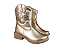 Bota Texana Fuffy Zíper Salto Bloco Ouro - Imagem 7