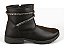 Bota Infantil Ziper Montaria Fuffy Tira Com Pedraria Preto - Imagem 2