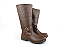 Bota Infantil Montaria Fuffy Com Detalhe Dourado Cafe - Imagem 8