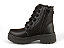 Bota Coturno Fuffy Com Fivela Tachas Douradas Preto - Imagem 4