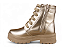 Bota Coturno Fuffy Com Fivela Tachas Douradas Ouro Light - Imagem 4