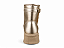Bota Coturno Fuffy Com Fivela Tachas Douradas Ouro Light - Imagem 7