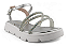 Sandalia Flat Fuffy Fivela Metalizada Tiras Com Strass Prata - Imagem 1