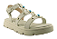 Sandalia Infantil Fuffy Com Tachas Douradas E Perolas Off White - Imagem 1
