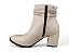 Bota Marina Carvalho Salto Bloco Com Tiras Off White - Imagem 4