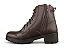 Bota Coturno Donna Lolita Detalhe Prateado Com Cadarço Cafe - Imagem 4