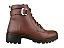 Bota Coturno Donna Lolita Com Fivela Cadarço Ziper Brown - Imagem 2