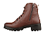 Bota Coturno Donna Lolita Com Fivela Cadarço Ziper Brown - Imagem 4