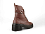 Bota Coturno Donna Lolita Salto Bloco Tira Com Fivela Cadarço Brown - Imagem 3